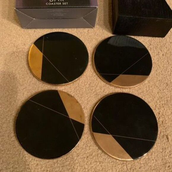 Hotel Collection 4 Coaster Bar Coasters Set - Picture 4 of 10